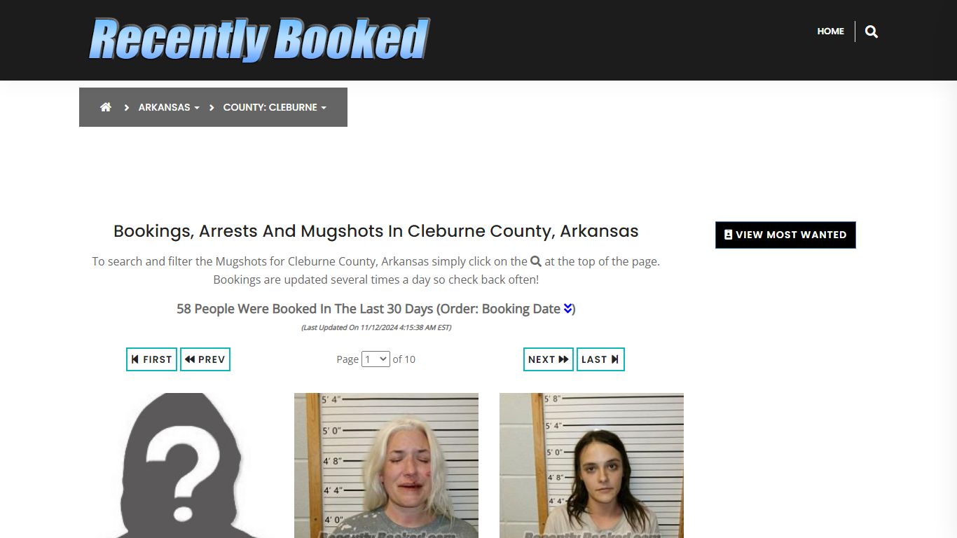 Bookings, Arrests and Mugshots in Cleburne County, Arkansas